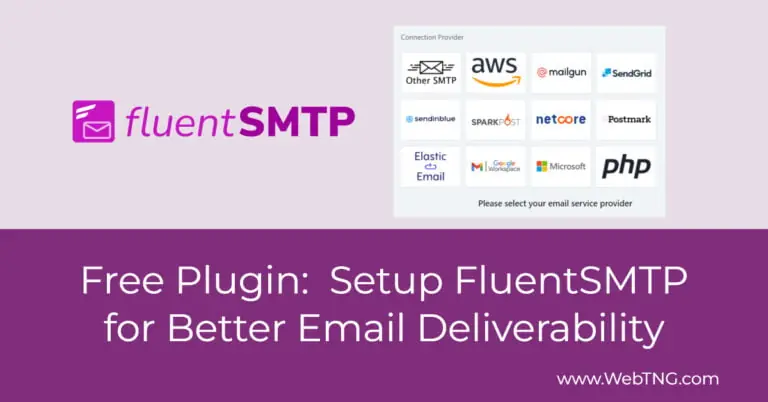 setup fluentsmtp for better email deliverability