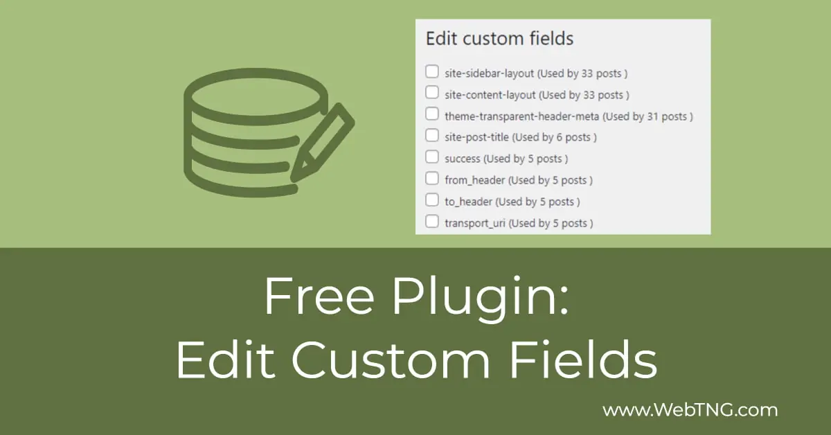 free plugin edit custom fields