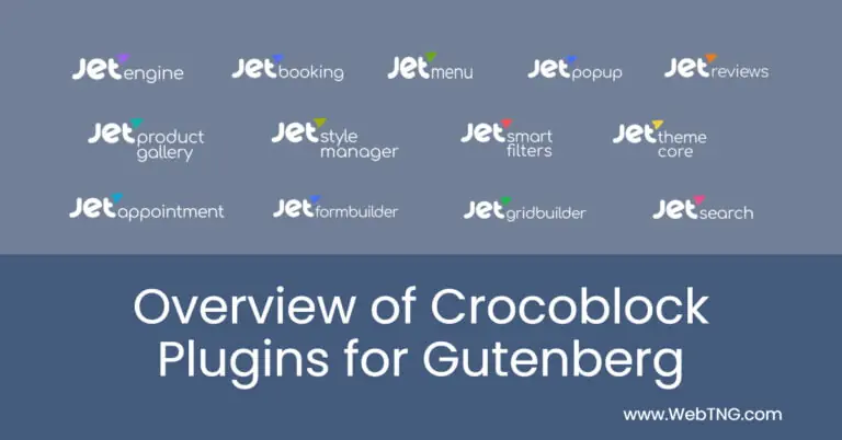 overview of crocoblock plugins for gutenberg