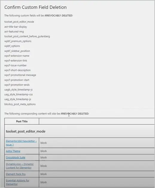 warning with list