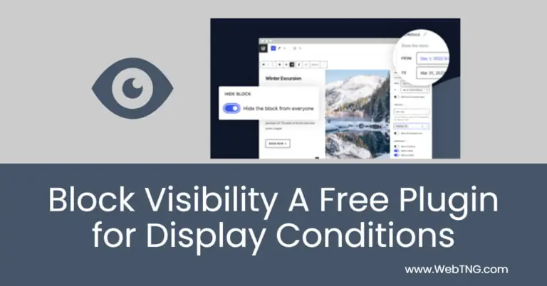 block visibility a free plugin for display conditions