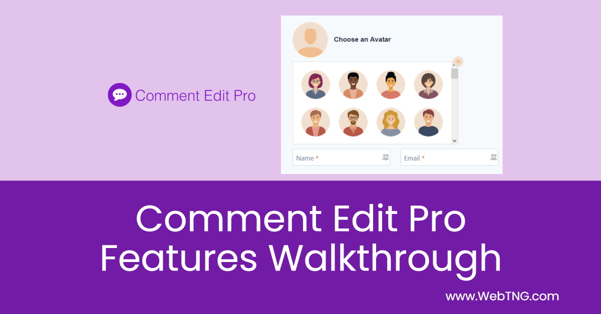 Comment Edit Pro Features Walkthrough - WebTNG
