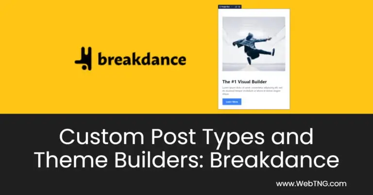 custom post types and theme builders breakdance