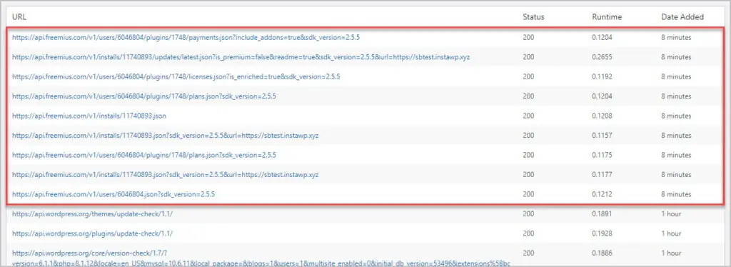 information sent to freemius after opt in