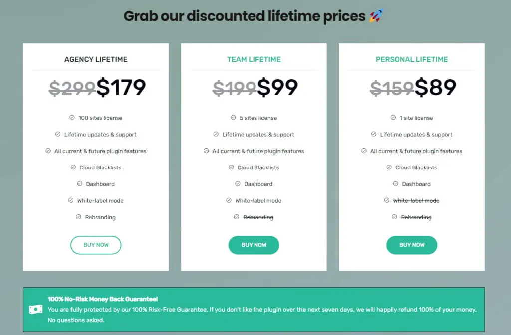 login lockdown lifetime pricing