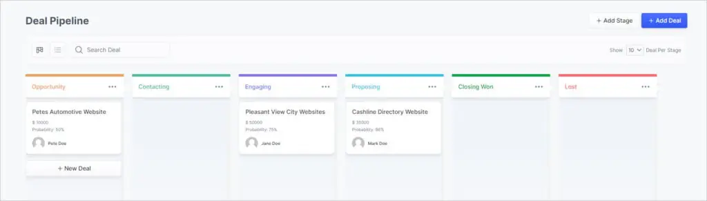 three deals in pipeline