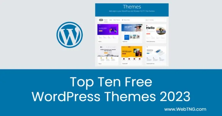 top ten free wordpress themes 2023