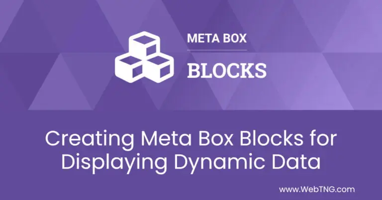 meta box blocks for displaying dynamic data