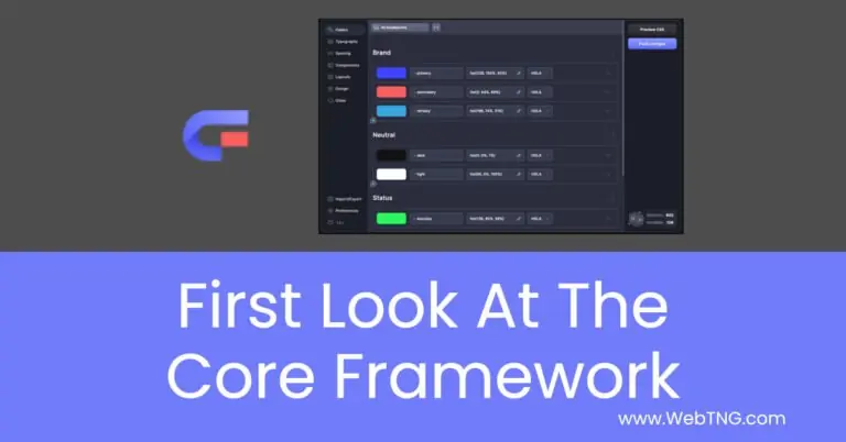 first look at the core framework
