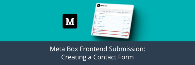 meta box frontend submission