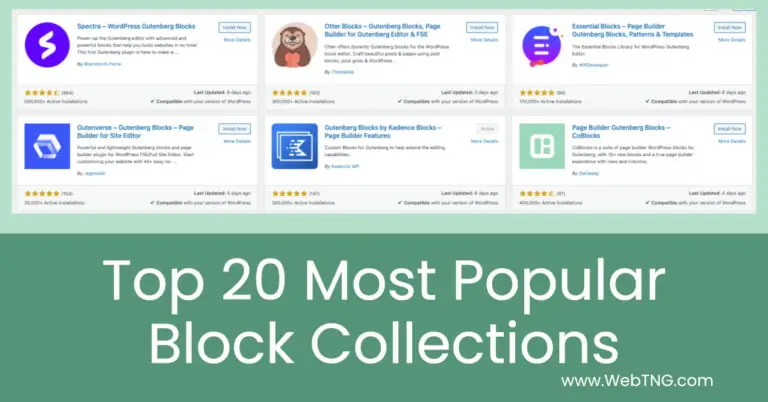 top 20 most popular block collections
