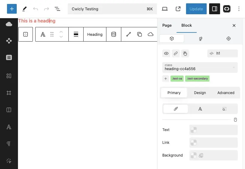 external classes applied using the cwicly class manager
