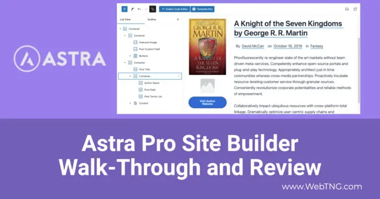 astra pro site builder