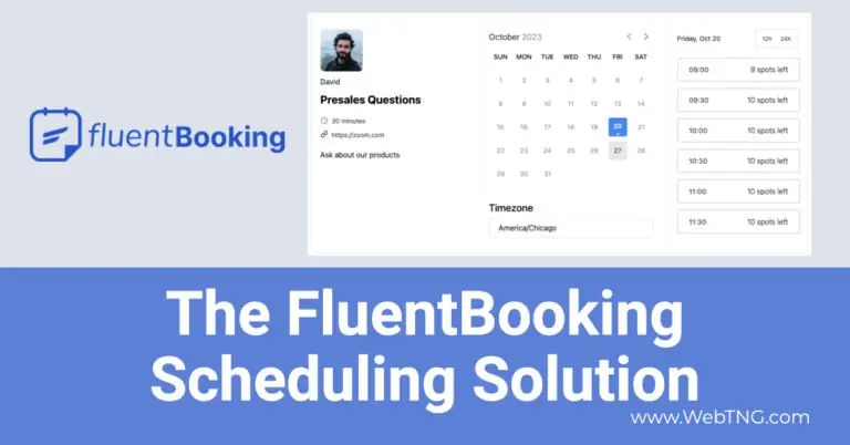 the fluentbooking scheduling solution
