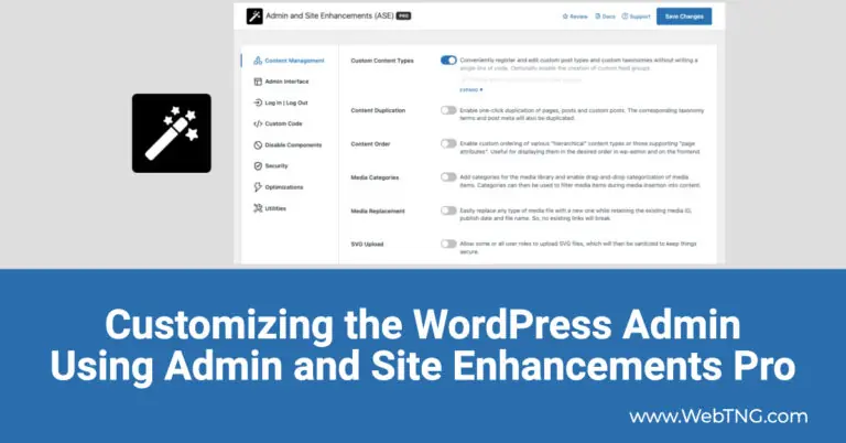 customizing the admin using ase