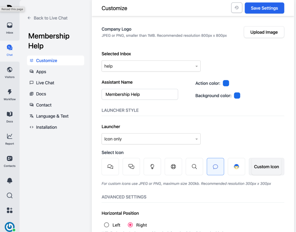 chat customize