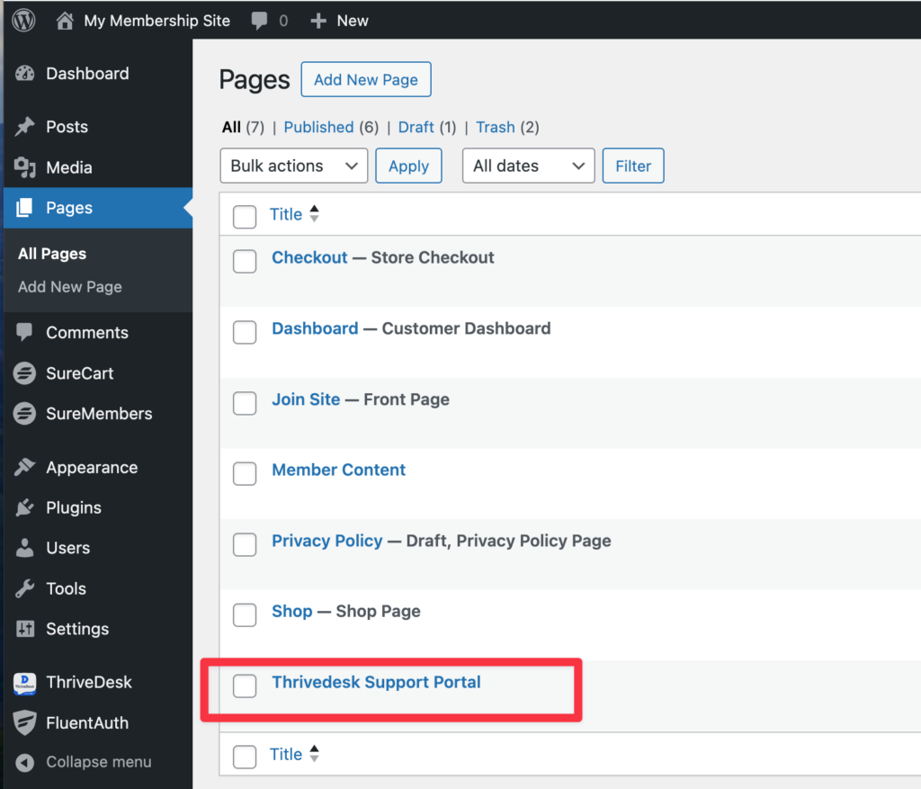 portal page created