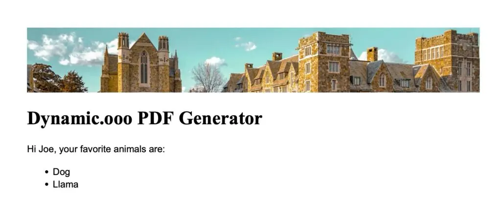 image showing in pdf