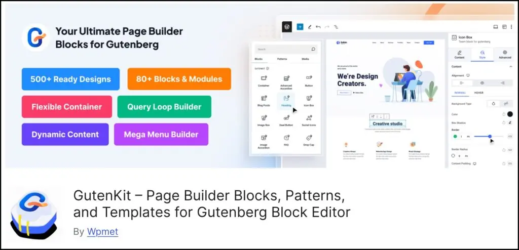 gutenkit on wp org