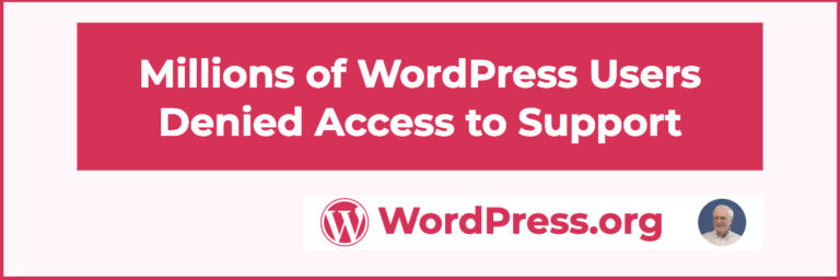 millions denied access to wordpress support