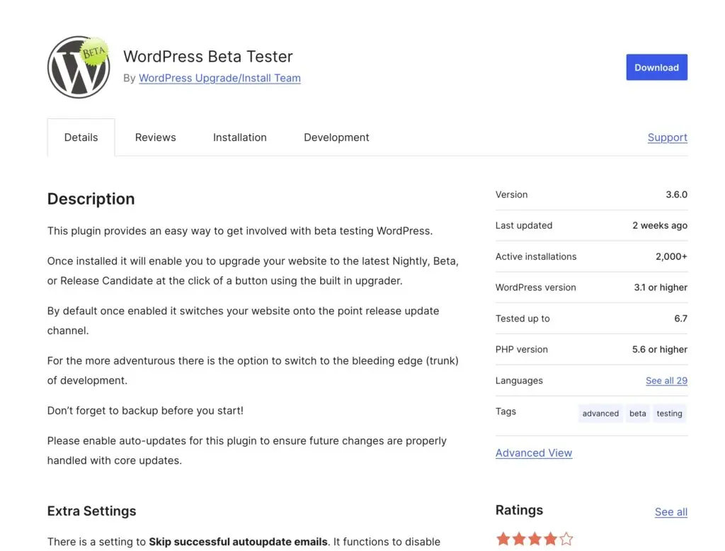 wp beta tester plugin