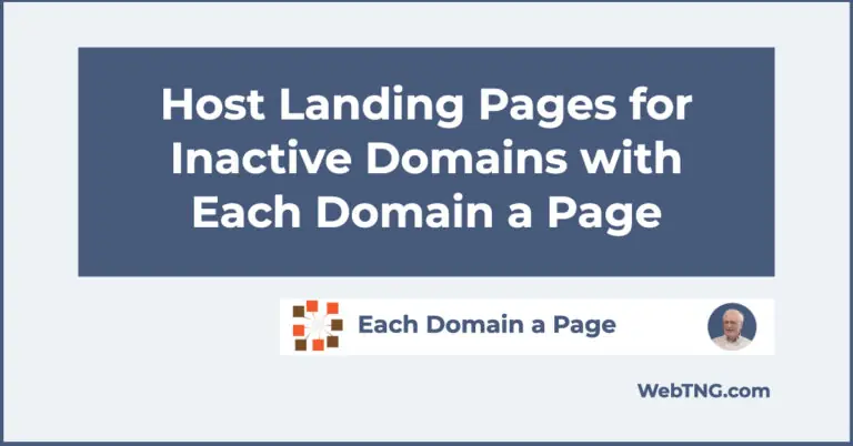 each domain a page