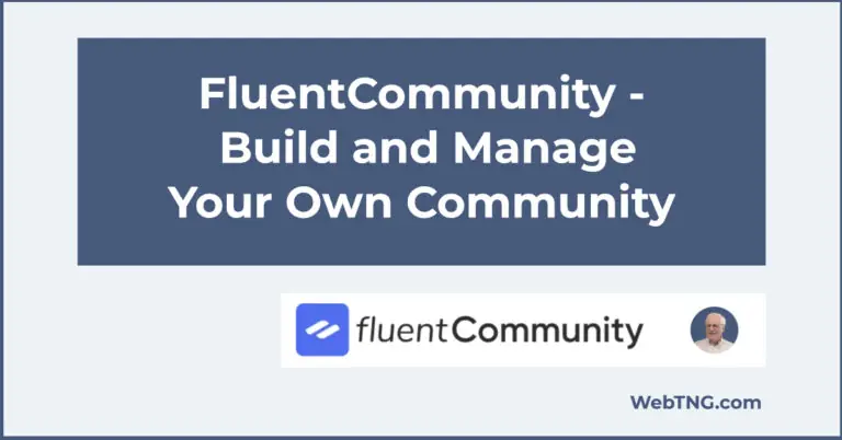 fluentcommunity walk-through