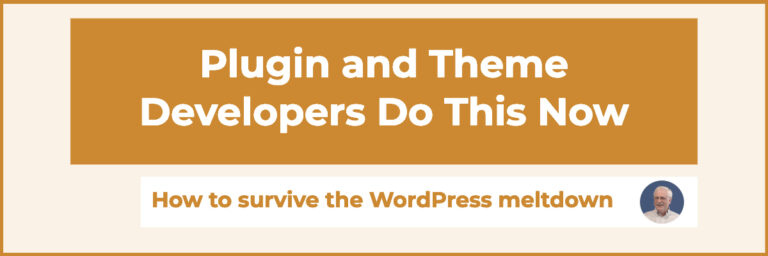 wordpress developers do this now
