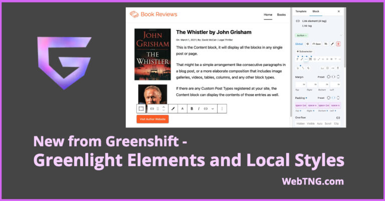 Greenlight elements and local styles