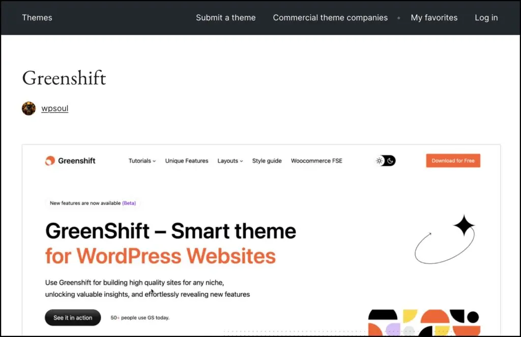 greenshift theme