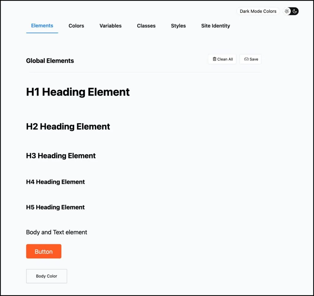 greensift stylebook global elements