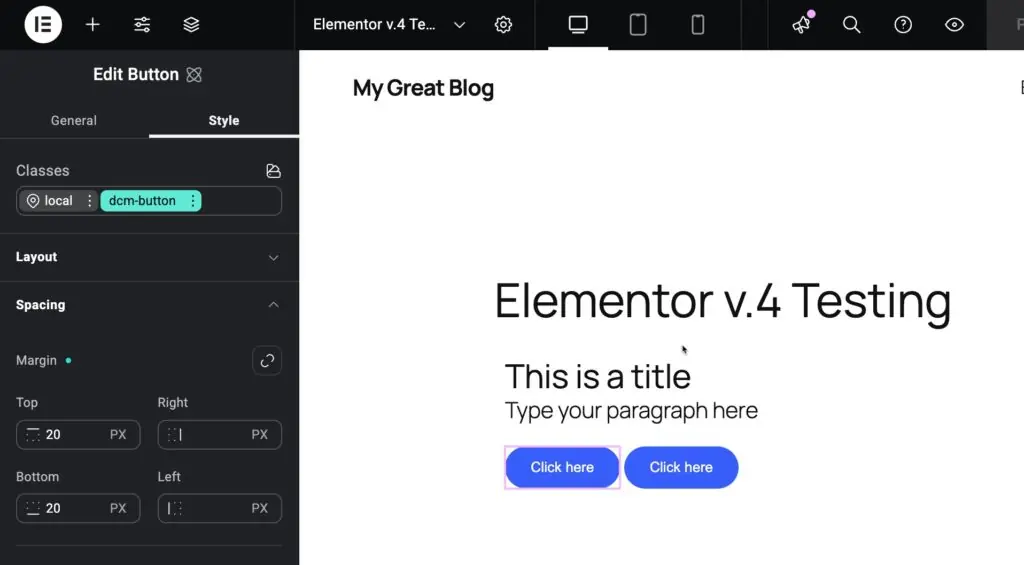 Testing the New Elementor v.4 Beta - A Problem with the Class ...