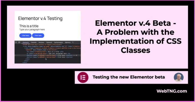 elementor class problem