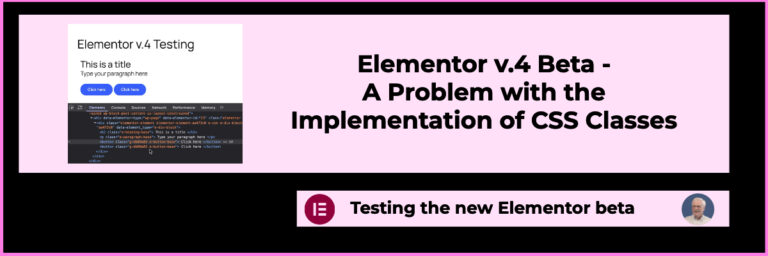 elementor class problem