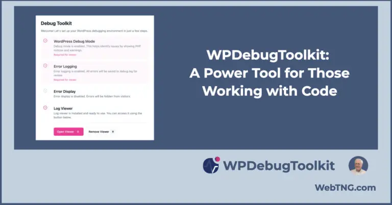 first look at wpdebugtoolkit