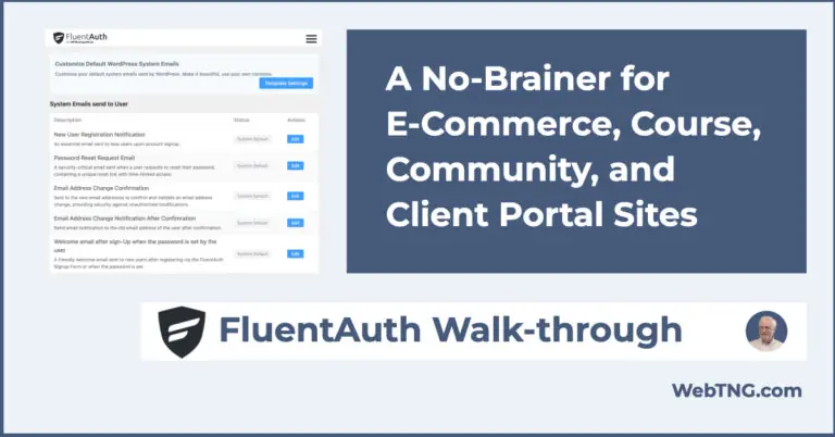 fluentauth 2 walkthrough