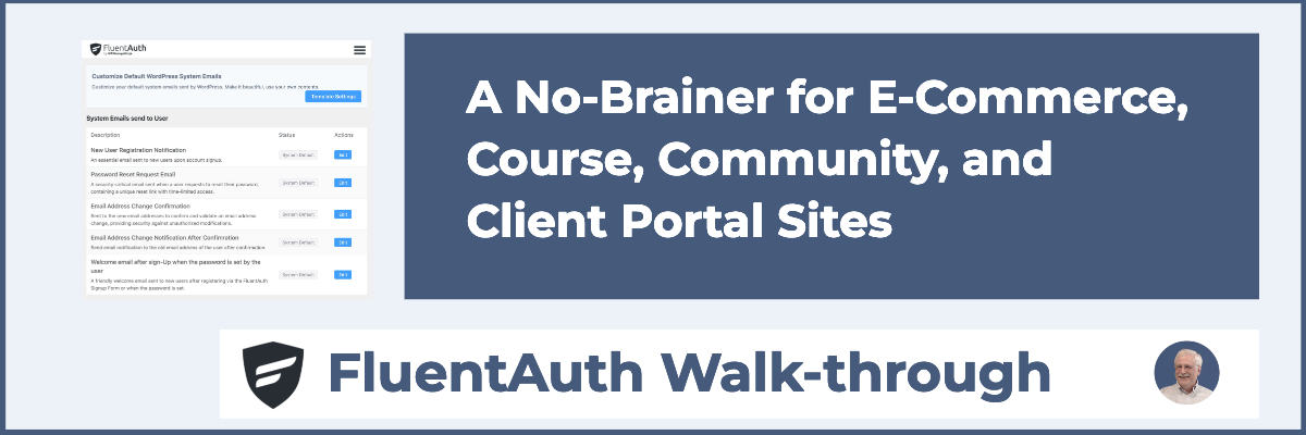 fluentauth 2 walkthrough