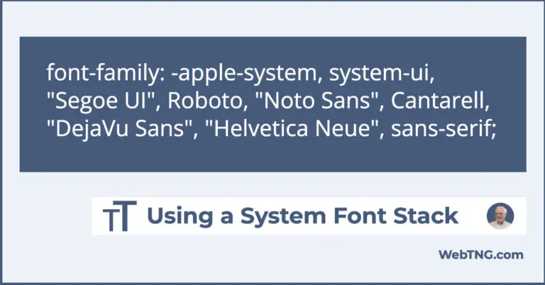 using a system font stack