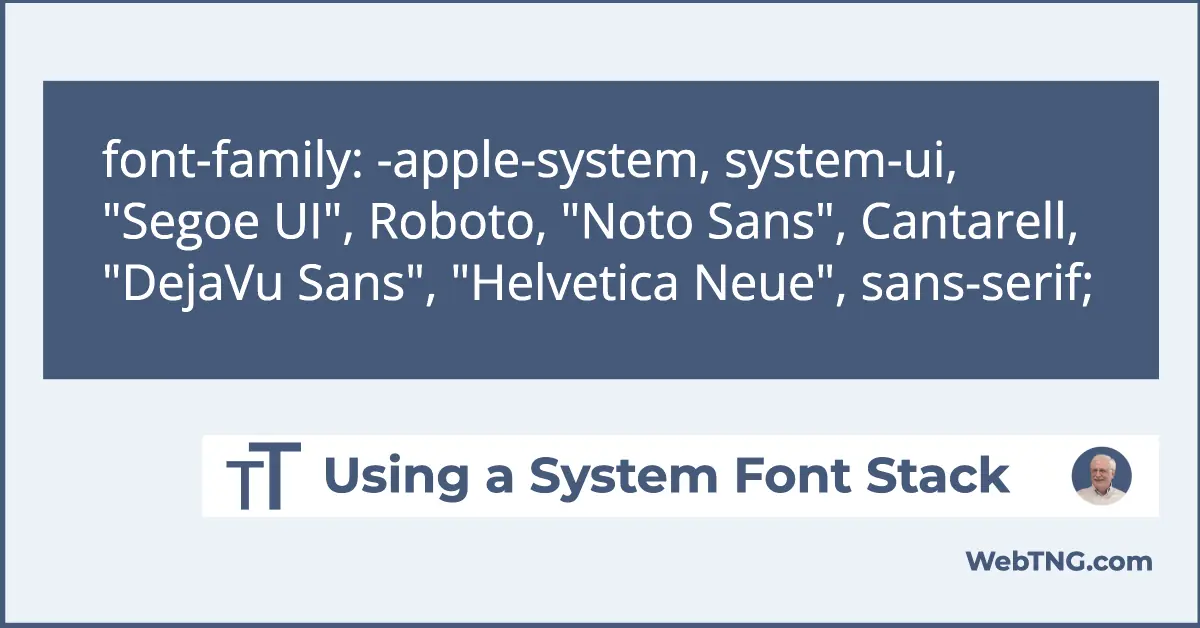using a system font stack