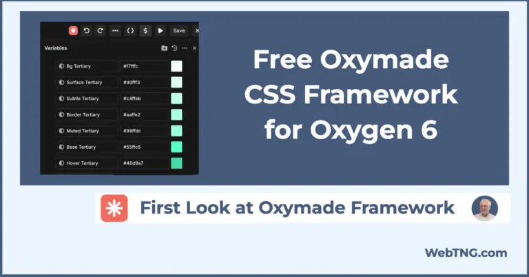 first look at the oxymade css framework for oxygen 6