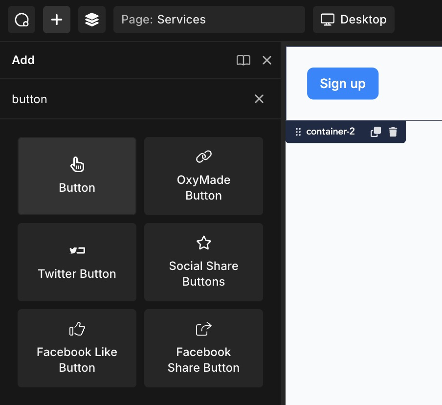 Oxymade button