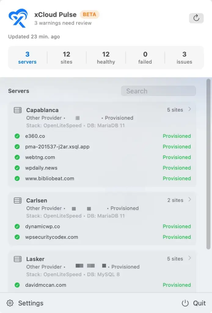 Xcloud pulse app installed and connected