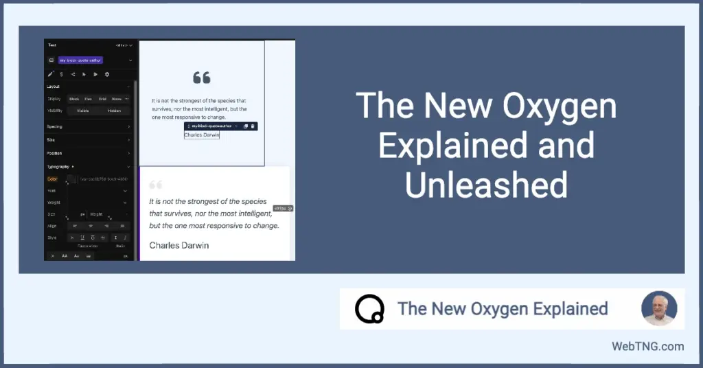 The new oxygen explained and unleashed